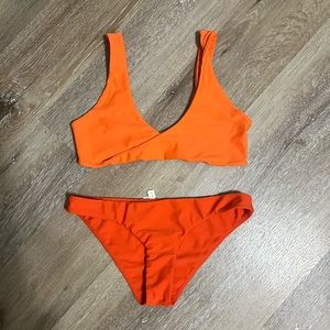 Love wave orange bikini bottoms